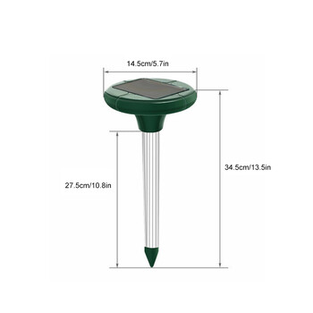 Electric Mouse Repeller Solar Powered Αδιάβροχη Επαναφορτιζόμενη Φάρμα Συσκευή Ελέγχου Αγροκτήματος Αρουραίων Αξεσουάρ τρωκτικών αυλής