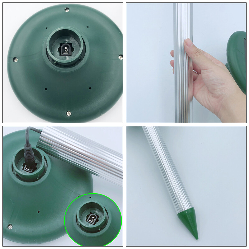 Elektromos egérriasztó, napenergiával működő, időjárásálló, újratölthető farmházi patkányvezérlő eszköz, udvari rágcsálótartozék