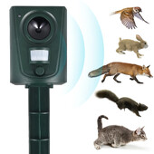 Állatriasztó kültéri ultrahangos riasztó új érzékelő kert kártevő egér róka macska kutya denevér riasztó állatriasztó új