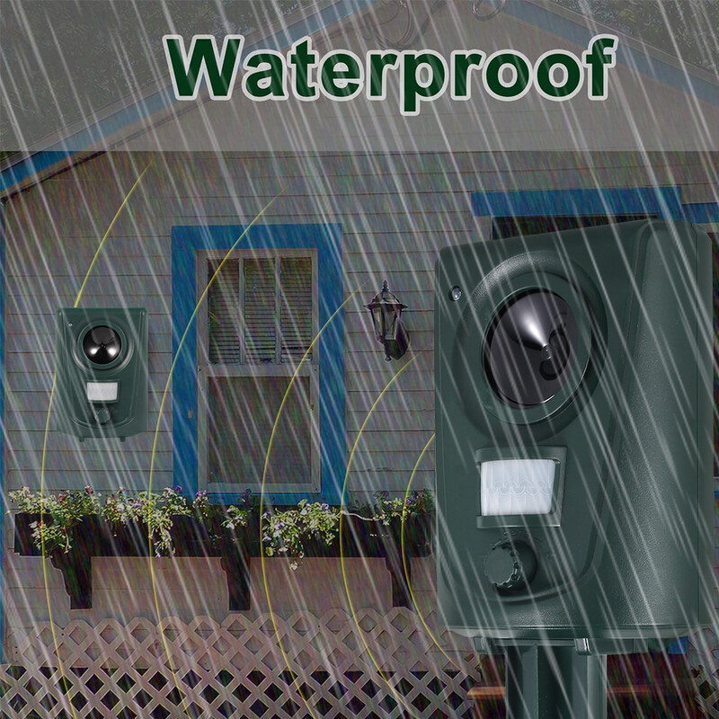 Állatriasztó kültéri ultrahangos riasztó új érzékelő kert kártevő egér róka macska kutya denevér riasztó állatriasztó új