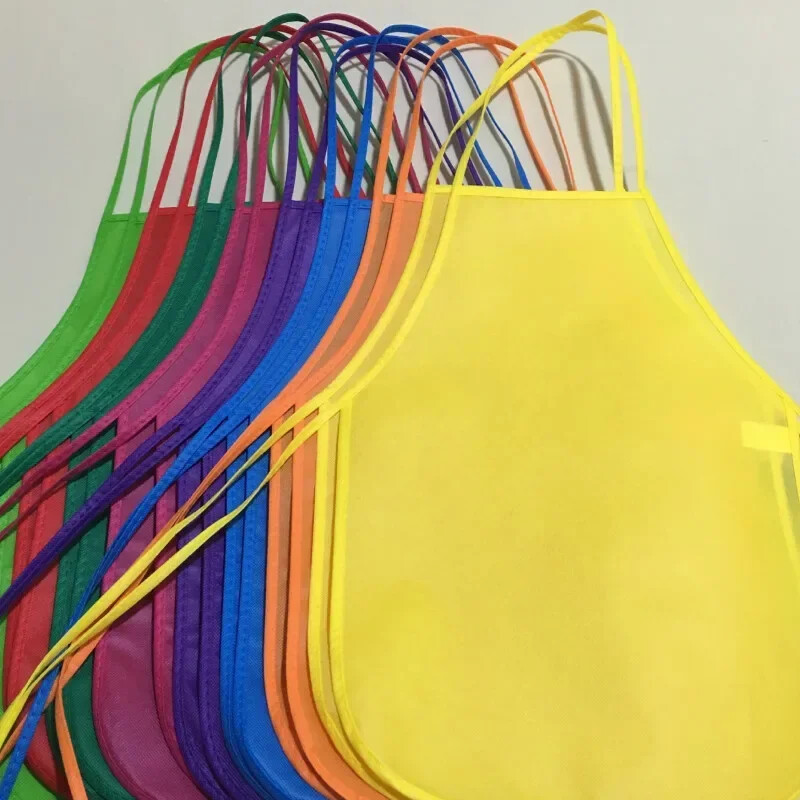 Laste põlled Unisex värvilised veekindlad lausriidest maalid Pinafore laste põlled tegevusteks Kunst Maali klass Käsitöö