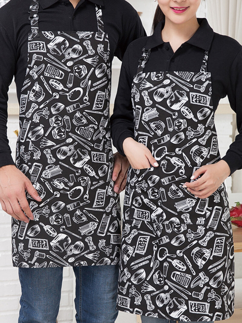 1 Noa ja kahvli mustriga rippuv kaelapõll, sobib kasutamiseks köökides ja muudes kohtades