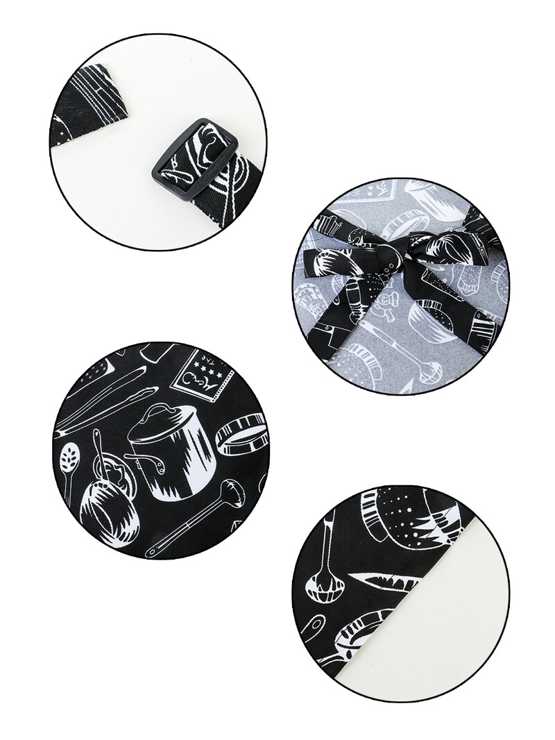 1 Noa ja kahvli mustriga rippuv kaelapõll, sobib kasutamiseks köökides ja muudes kohtades