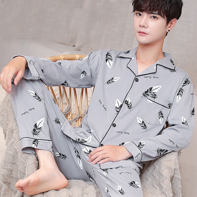 Ljetna nova muška pidžama s dugim hlačama kratkih rukava Studentska tinejdžerska ležerna kućna odjeća Muška kućna odjeća odijelo