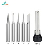 MYTO 900M 5 buc Vârfuri mixte pentru fier de lipit și manșon din oțel inoxidabil Set de 3 piese pentru stația de sudare 936 IJKB 3C