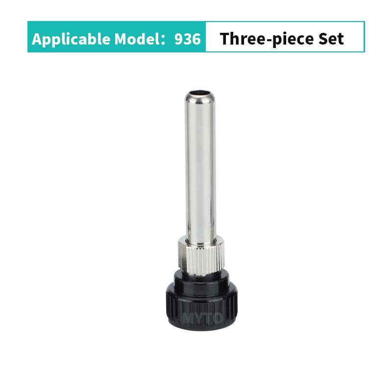 MYTO 900M 5 buc Vârfuri mixte pentru fier de lipit și manșon din oțel inoxidabil Set de 3 piese pentru stația de sudare 936 IJKB 3C