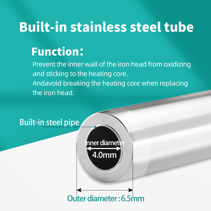 MYTO 900M 5 buc Vârfuri mixte pentru fier de lipit și manșon din oțel inoxidabil Set de 3 piese pentru stația de sudare 936 IJKB 3C