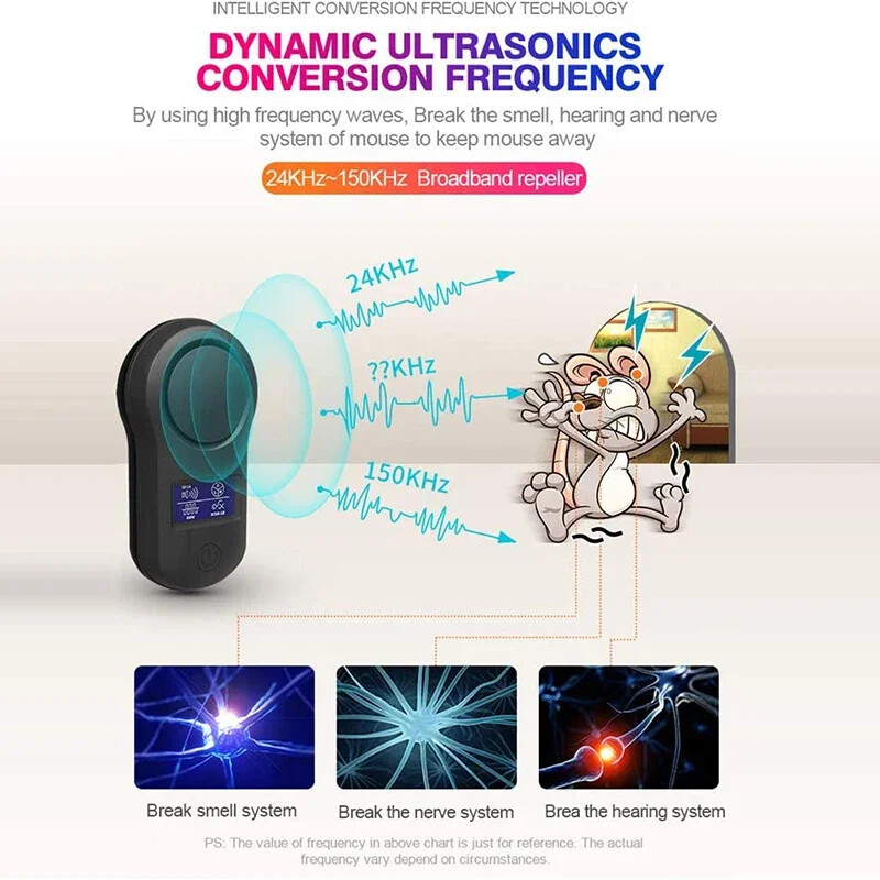 Elektrooniline ultraheli kahjuritõrjevahend hiirte tõrjeks rottide sääskede ja hiire putukate tõrjeks näriliste tõrjeks koduks