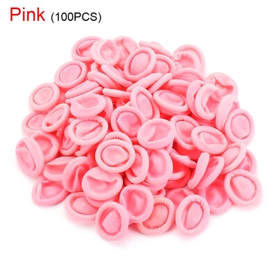 100PCS еднократно покритие за пръсти гумени ръкавици неплъзгащи се антистатични латексови легла за пръсти протектор за върховете на пръстите ръкавици инструмент за ноктопластика