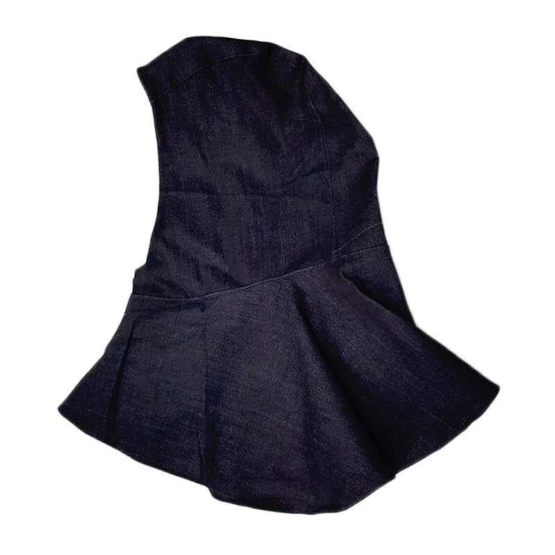 Качулка за заваряване от дънкова тъкан Защита срещу изгаряне на врата Работна шапка на заварчика Дишаща издръжлива защитна обвивка Аксесоари