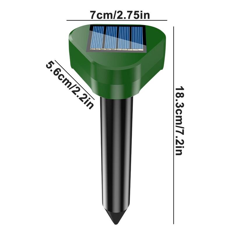 Ultraheli linnutõrje ainulaadne veekindel puuviljamaovastane loomade tõrjuja, mitmeotstarbeline õues olev linnutõrjevahend LED-välguga