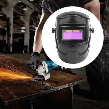 Μάσκα συγκόλλησης Auto Darkening Solar Power Welding Facemask Αυτόματη προσαρμογή μεταβλητού φωτός για κοπή με λείανση συγκόλλησης τόξου