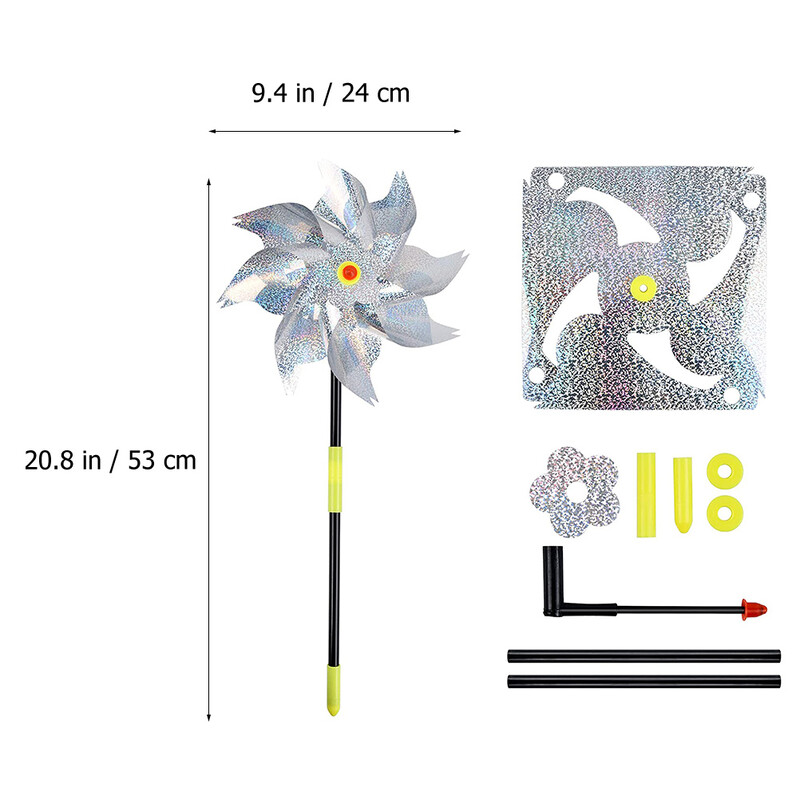 Bird Scare Tuuleveski Tuuleveski Lindude tõrjuv tuulik Kahjuritõrjevahend Peegeldav aed, tõrjuv tuult õue