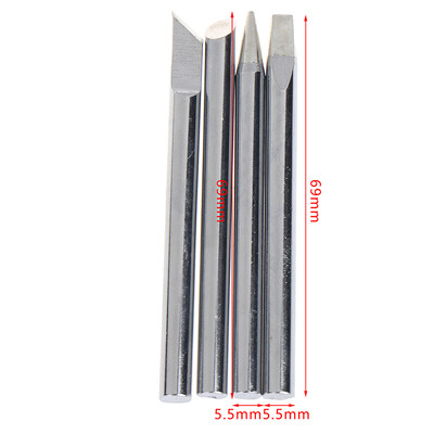 4db/készlet Forrasztópákahegy 30w 40w 60w külső hőforrasztópákákhoz Rézfejű Cserélhető hegesztőcsúcsok Forrasztószerszámok