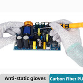 1 par antistatičkih rukavica od ugljičnih vlakana za popravak mobitela ESD elektroničke radne PU tablete za zaštitu ruku oslikane prstima