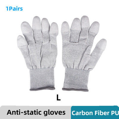 1 par antistatičkih rukavica od ugljičnih vlakana za popravak mobitela ESD elektroničke radne PU tablete za zaštitu ruku oslikane prstima