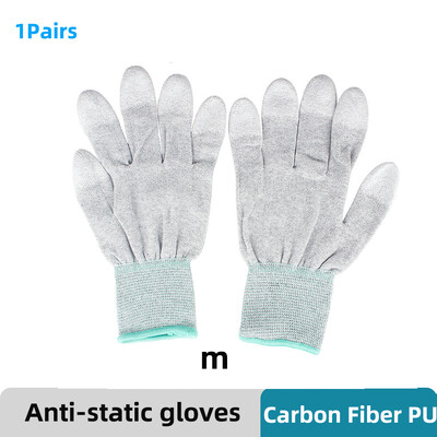 1 par antistatičkih rukavica od ugljičnih vlakana za popravak mobitela ESD elektroničke radne PU tablete za zaštitu ruku oslikane prstima