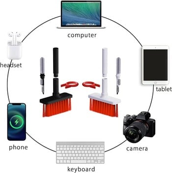 Κιτ βούρτσας καθαρισμού πληκτρολογίου 5 σε 1 Εργαλεία καθαρισμού θήκης για ακουστικά Bluetooth