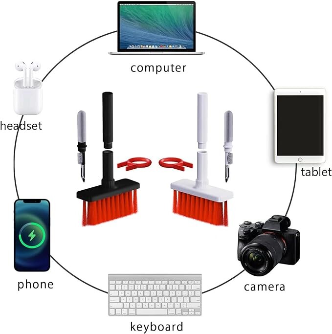 5 u 1 set četkica za čišćenje tipkovnice Tipkovnica Puller Čistač slušalica za Airpods Pro 1 2 3 Bluetooth slušalice Alat za čišćenje kućišta