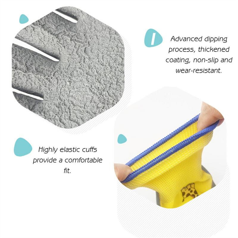 Crtane dječje zabavne zaštitne rukavice, zadebljane, otporne na habanje i protuklizne lateks rukavice, vrtlarske rukavice za kućanstvo Dodatak