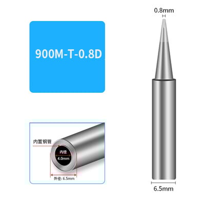 HAKKO 5DB 900M-T Forrasztópákahegy Tiszta réz 900M-KU KI IS B Hegesztő ónfejes hegesztő kellékek Javító NYÁK-szerszámok