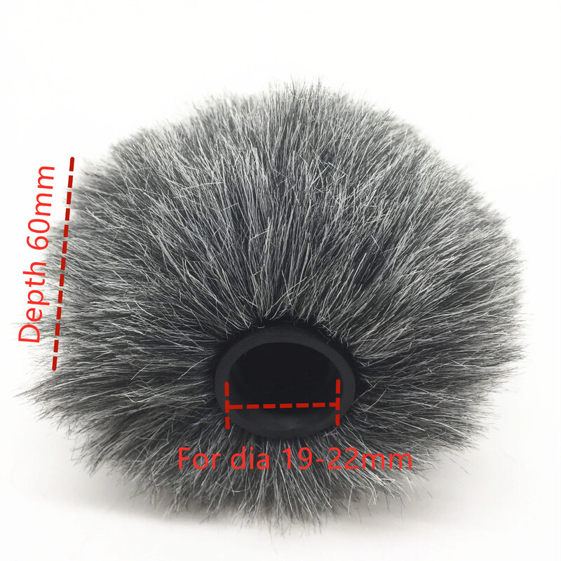 Profesionálny vonkajší kožušinový čelný štít pre Rode Video Mic Umelá kožušina Vetruodolný čelný štít pre BOYA MM1 Micro Blue Mantis