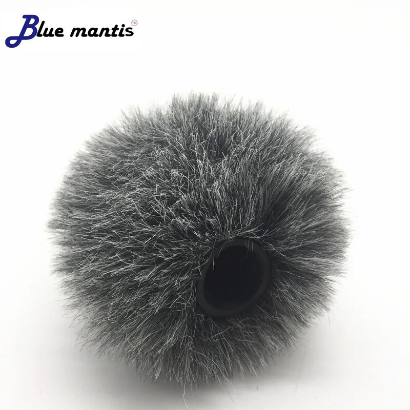 Profesionálny vonkajší kožušinový čelný štít pre Rode Video Mic Umelá kožušina Vetruodolný čelný štít pre BOYA MM1 Micro Blue Mantis