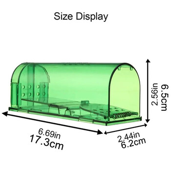 3бр. Прозрачен капан за мишка, гризачи, мишки, улов на живо, многократна употреба, клетка за малки животни, убиец на мишки, капан за мишки, убиец на капан за малки плъхове