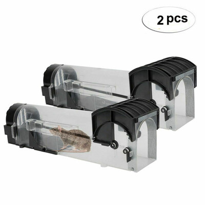 2 τμχ/3 τεμ. Μεσαία πλαστική παγίδα ποντικιού Πιάστε ποντίκια ζωντανά στο κλουβί Πεντάλ πολλαπλών ποδιών επαναχρησιμοποιήσιμη εσωτερική/εξωτερική παγίδα ποντικιού