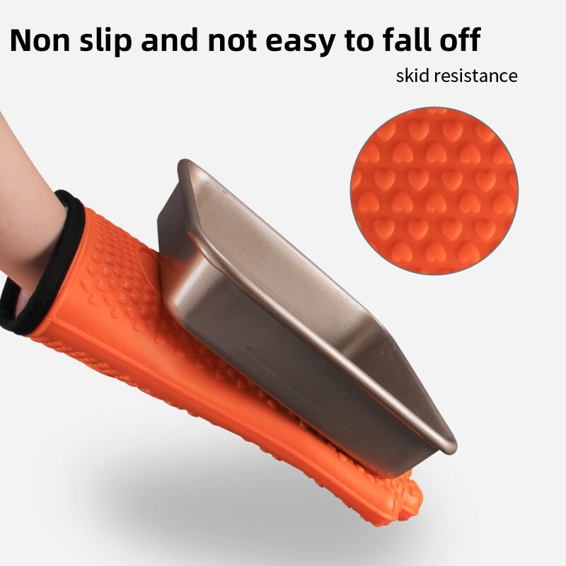 Sütőkesztyűk Szilikon kesztyűk Magas hőmérsékletnek ellenálló égésgátló és csúszásmentes konyhai mikrohullámú sütő desszert eszközök