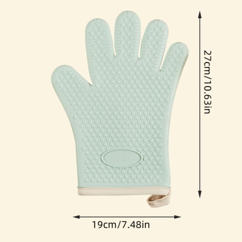 Sütőkesztyűk Szilikon kesztyűk Magas hőmérsékletnek ellenálló égésgátló és csúszásmentes konyhai mikrohullámú sütő desszert eszközök