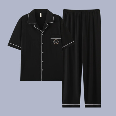 Muška pidžama Ljetni ležerni set odjeće za spavanje Modna pamučna noćna odjeća kratkih rukava Pidžama odijelo Muška kućna odjeća Gospoda