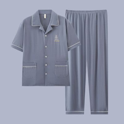 Muška pidžama Ljetni ležerni set odjeće za spavanje Modna pamučna noćna odjeća kratkih rukava Pidžama odijelo Muška kućna odjeća Gospoda