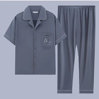 Muška pidžama Ljetni ležerni set odjeće za spavanje Modna pamučna noćna odjeća kratkih rukava Pidžama odijelo Muška kućna odjeća Gospoda