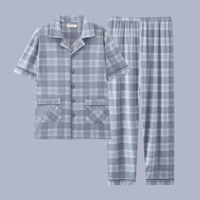 Muška pidžama Ljetni ležerni set odjeće za spavanje Modna pamučna noćna odjeća kratkih rukava Pidžama odijelo Muška kućna odjeća Gospoda