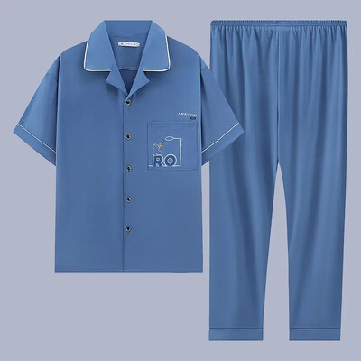 Muška pidžama Ljetni ležerni set odjeće za spavanje Modna pamučna noćna odjeća kratkih rukava Pidžama odijelo Muška kućna odjeća Gospoda