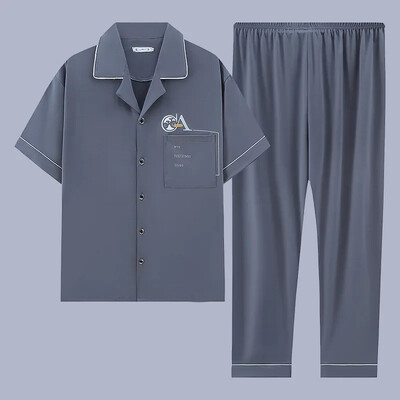 Muška pidžama Ljetni ležerni set odjeće za spavanje Modna pamučna noćna odjeća kratkih rukava Pidžama odijelo Muška kućna odjeća Gospoda