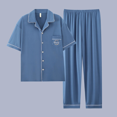 Muška pidžama Ljetni ležerni set odjeće za spavanje Modna pamučna noćna odjeća kratkih rukava Pidžama odijelo Muška kućna odjeća Gospoda