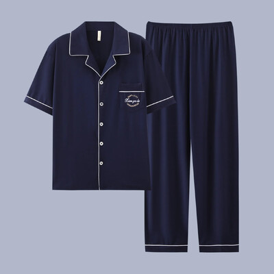 Muška pidžama Ljetni ležerni set odjeće za spavanje Modna pamučna noćna odjeća kratkih rukava Pidžama odijelo Muška kućna odjeća Gospoda