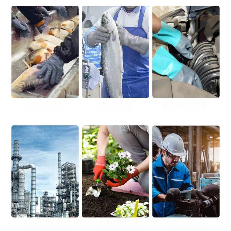Mănuși de lucru de siguranță reutilizabile, rezistente la uzură, acid, protecție a muncii, mănuși de curățare din cauciuc, rezistente la uzură, antiderapante și anti tăiere