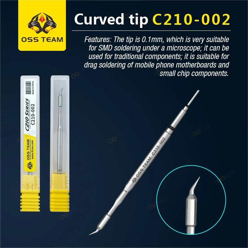 OSS C210 lituoklio antgalis 2S greito kaitinimo šerdis, veiksminga JBC T210 T80 SH02 lituoklio įrankiai Netaikoma C245 C115