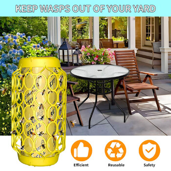 Παγίδα Stik for Wasps Repellent, Bugs, Mud Daubers, Carpenter Bees Catcher for Outdoor Hanging Flying Insect Pap Yellow Jacket