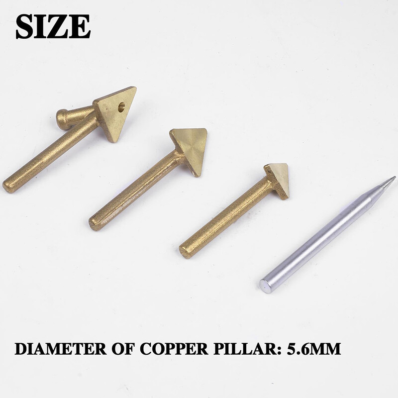 4 tk plastist keevitamise asendusotsikud, jootekolb püstoli otsad, kolmnurkse vaskpeaga keevitusseadme tarvikud auto kaitseraua remondiks