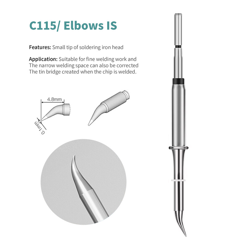 HZY C115 universaalsed jootekolbi otsikud JBC Sugon Aifen Aixun GVM T115 professionaalse jootejaama käepideme keevituspea