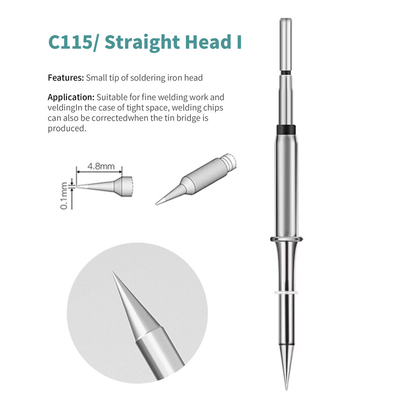 HZY C115 universaalsed jootekolbi otsikud JBC Sugon Aifen Aixun GVM T115 professionaalse jootejaama käepideme keevituspea