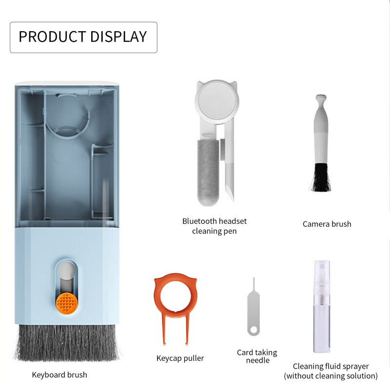 10 u 1 Komplet za čišćenje računala Kamera Tablet Alati za čišćenje zaslona od mikrovlakana Četka za čišćenje slušalica Izvlakač kapice tipke Uzimanje kartice