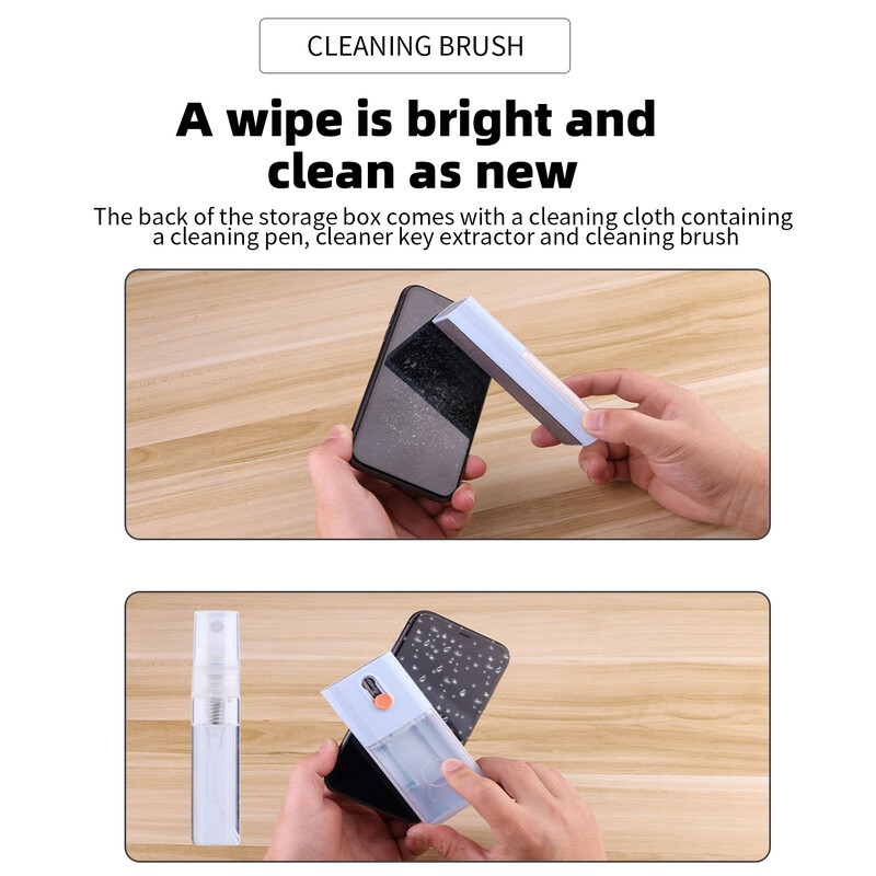 10 u 1 Komplet za čišćenje računala Kamera Tablet Alati za čišćenje zaslona od mikrovlakana Četka za čišćenje slušalica Izvlakač kapice tipke Uzimanje kartice