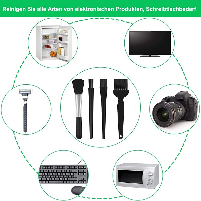 Komplet antistatičkih četkica od 4 komada, višestruka antistatička četka za tipkovnicu, četka za čišćenje računala, za sklopnu ploču tipkovnice prijenosnog računala