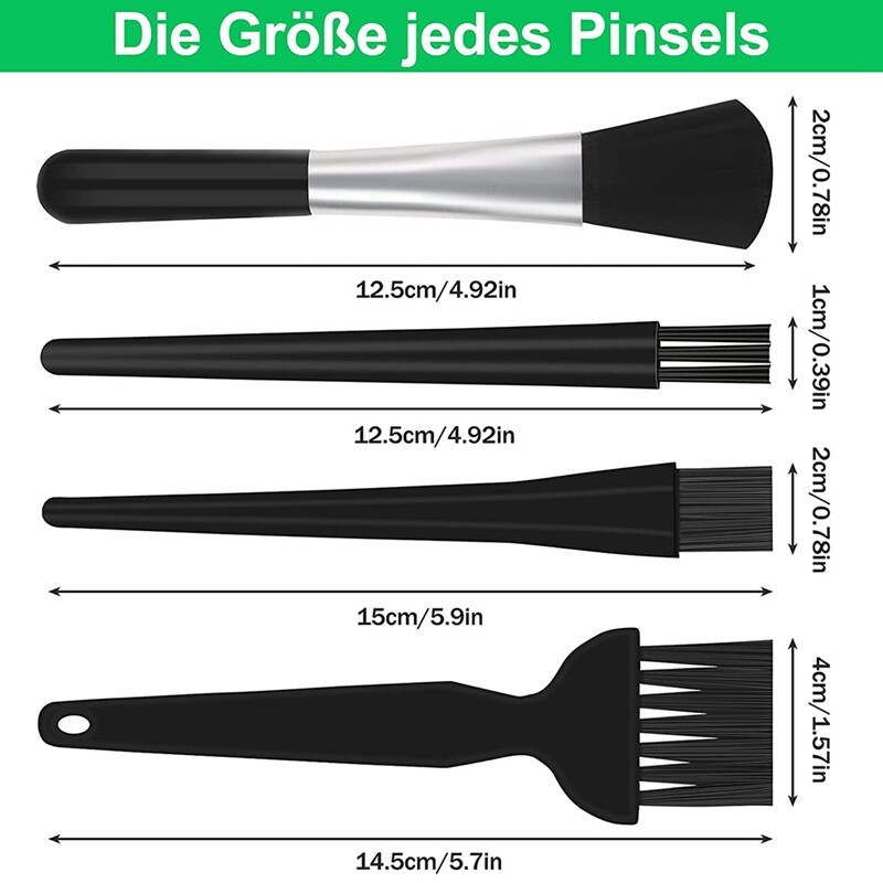 Komplet antistatičkih četkica od 4 komada, višestruka antistatička četka za tipkovnicu, četka za čišćenje računala, za sklopnu ploču tipkovnice prijenosnog računala