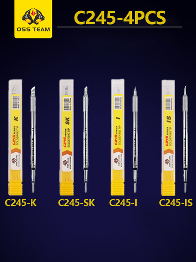 OSS TEAM C210 C245 C115 lituoklio antgaliai bešvinio šildymo šerdis, suderinama su Sugon Aifen Aixun GVM litavimo stoties rankena